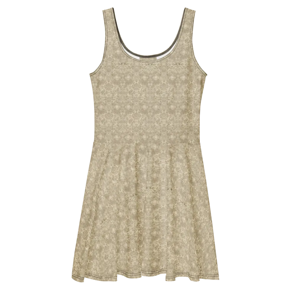 Parchment Paisley on Skater Dress — Front