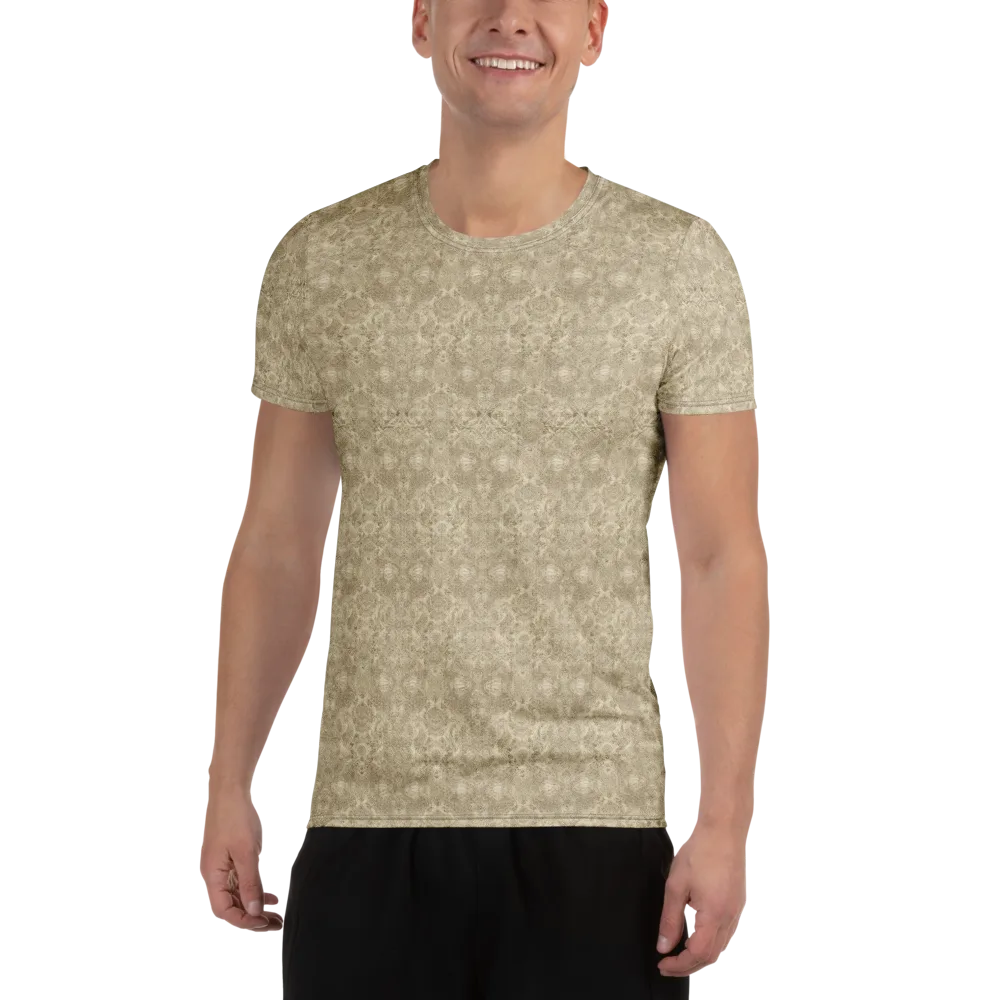 Parchment Paisley on Men's Athletic T-Shirt — Front