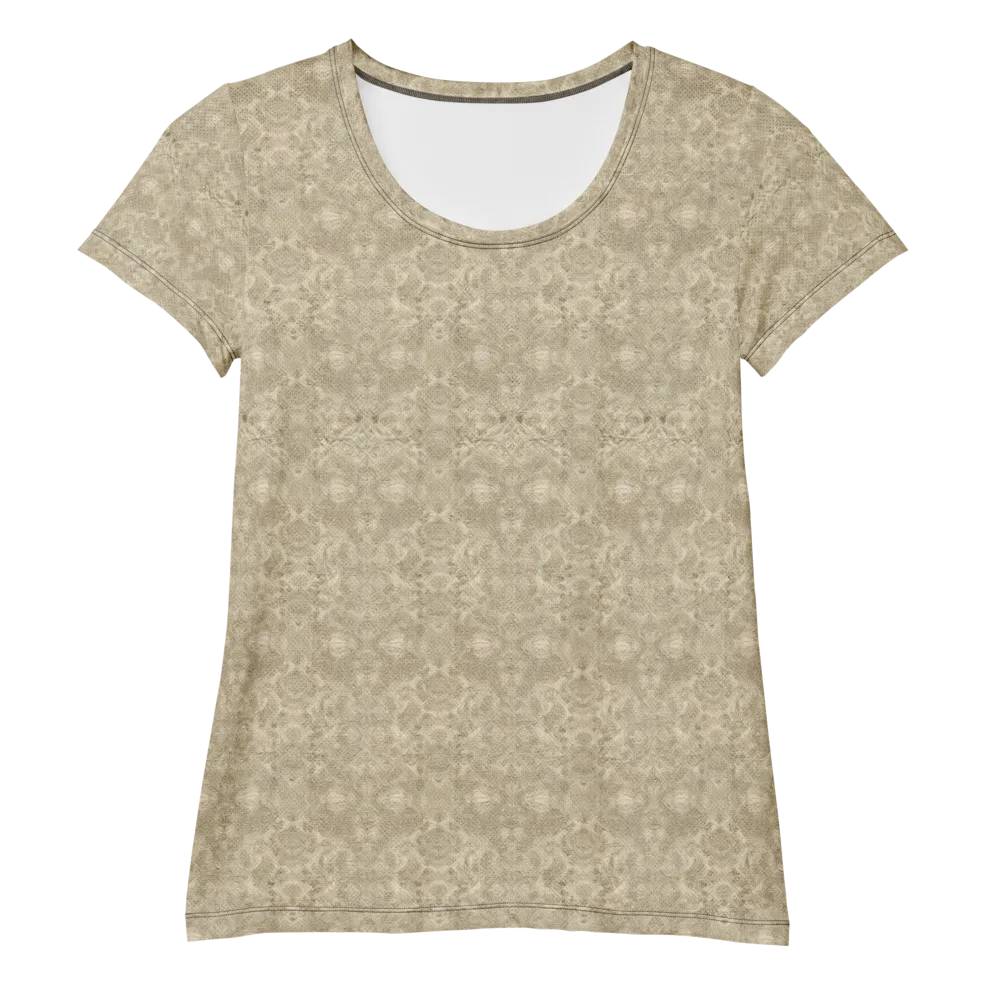 Parchment Paisley on Women's Athletic T-Shirt — Front