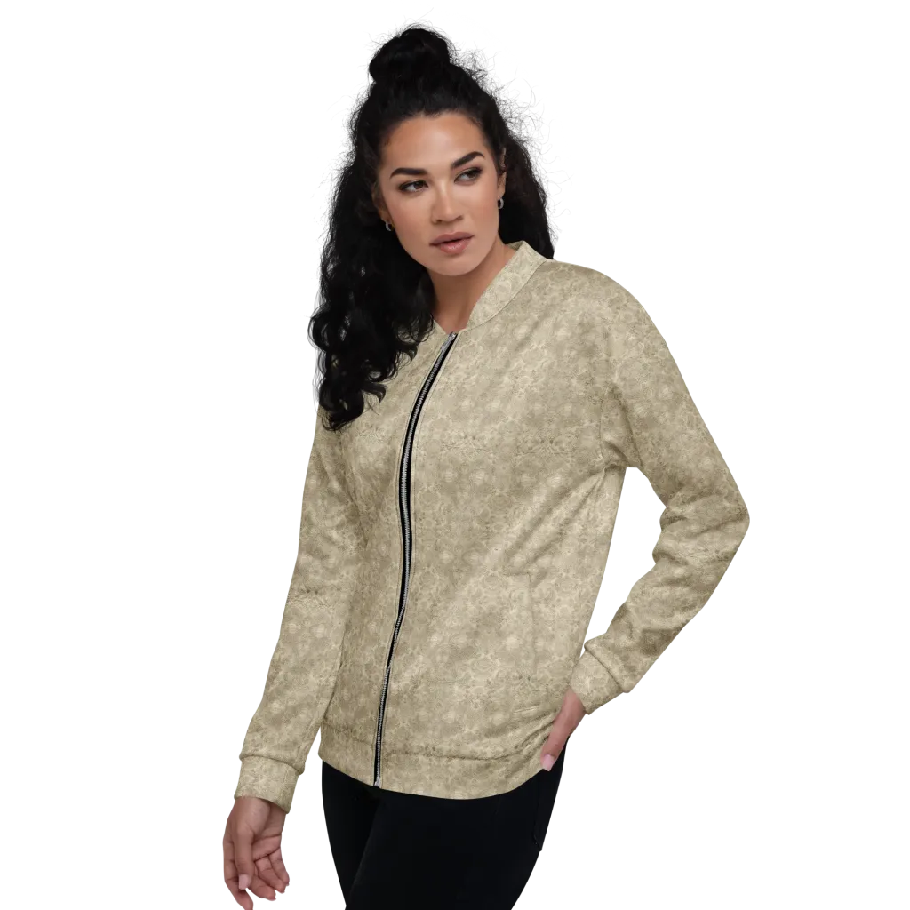 Parchment Paisley on Bomber Jacket — Left