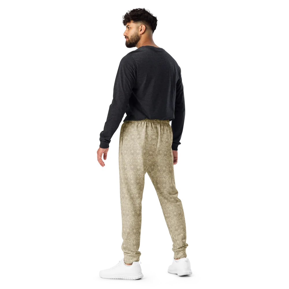 Parchment Paisley on Men's Joggers — Back