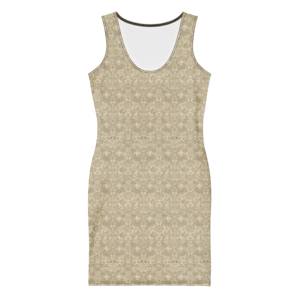 Parchment Paisley on Bodycon Dress — Front