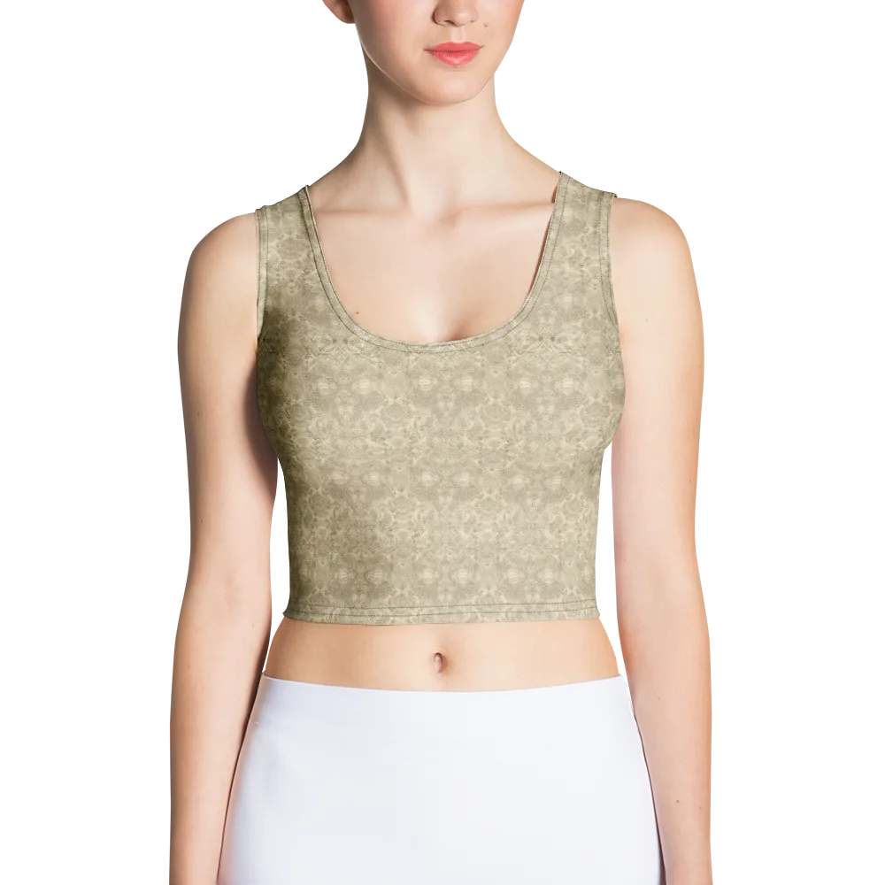Parchment Paisley on Crop Top — Front