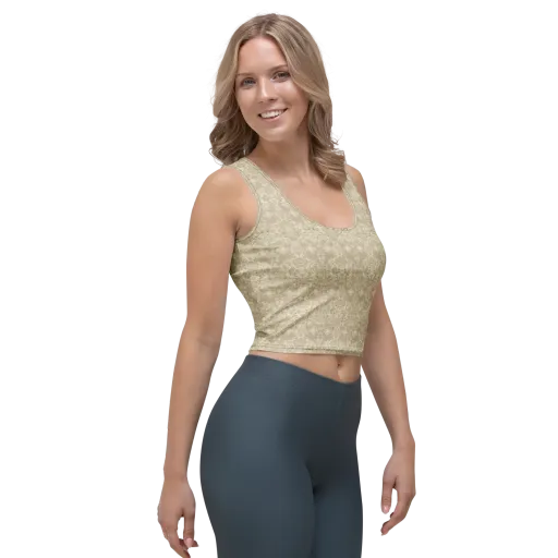 Parchment Paisley on a Crop Top