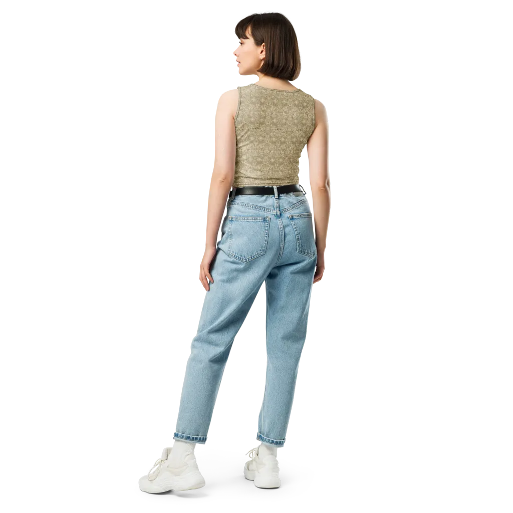 Parchment Paisley on Crop Top — Back