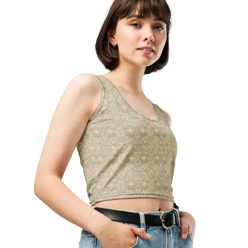 Parchment Paisley on Crop Top — Right Front