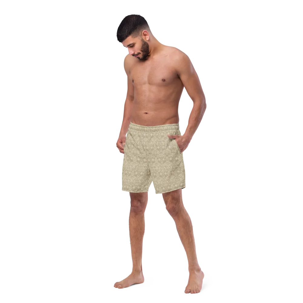 Parchment Paisley on Swim Trunks — Left Front