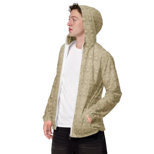 Parchment Paisley on a Men's Windbreaker