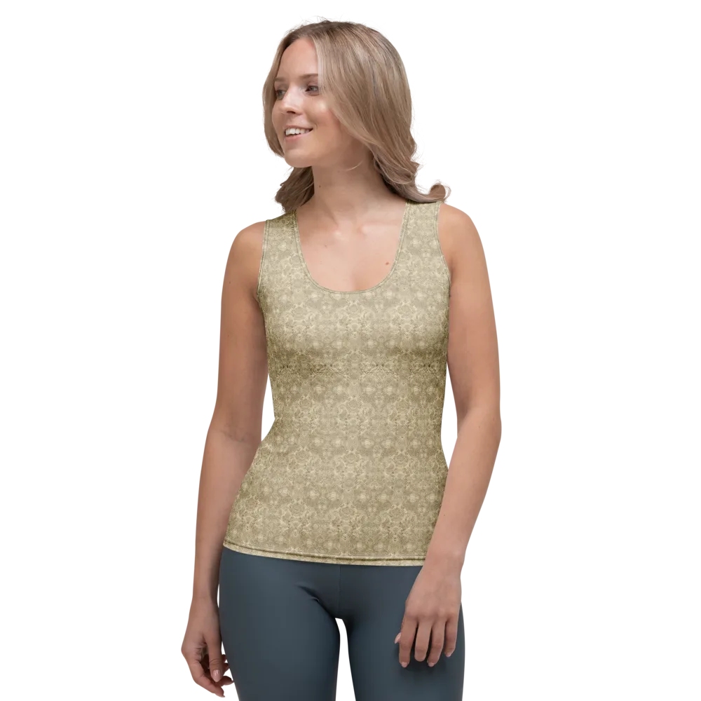 Parchment Paisley on Women's Tank Top — Front