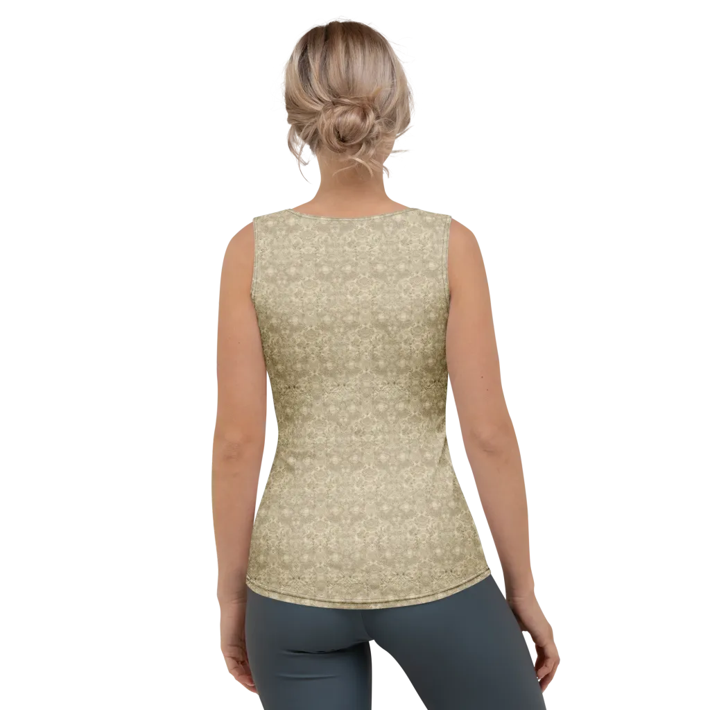Parchment Paisley on Women's Tank Top — Back