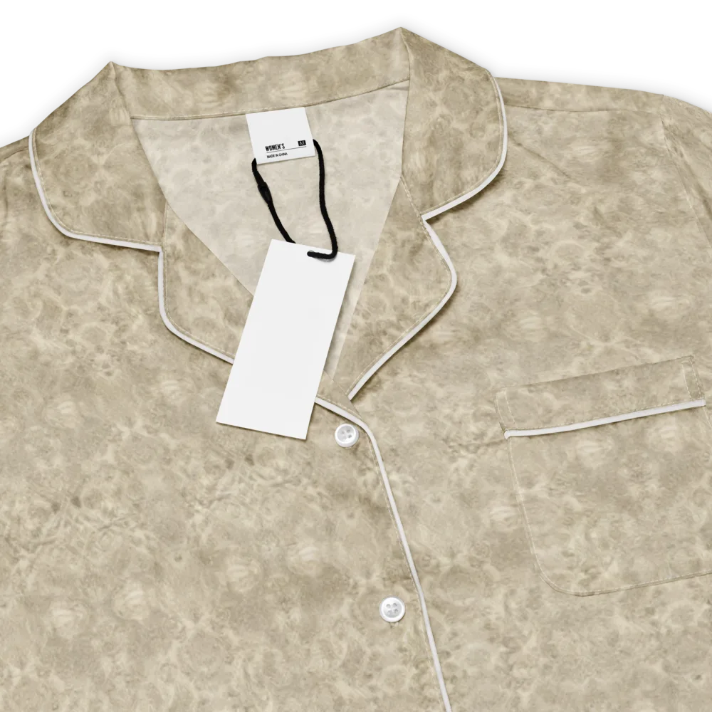 Parchment Paisley on Women's Short Sleeve Pajama Top — Product details