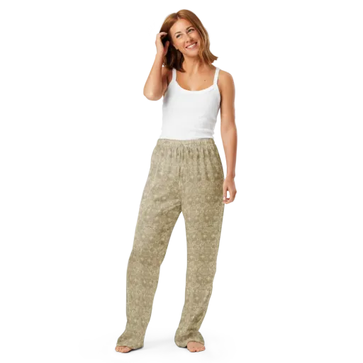 Parchment Paisley on a Women's Pajama Pants