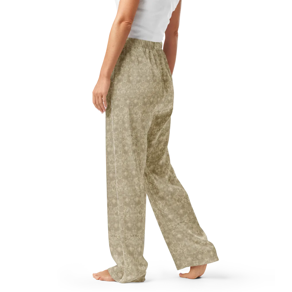 Parchment Paisley on Women's Pajama Pants — Left