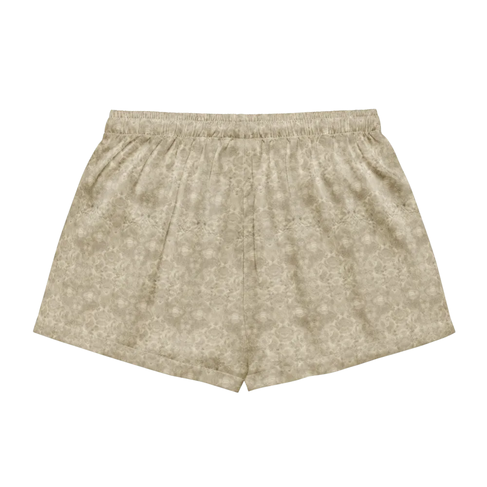 Parchment Paisley on Women's Pajama Shorts — Back