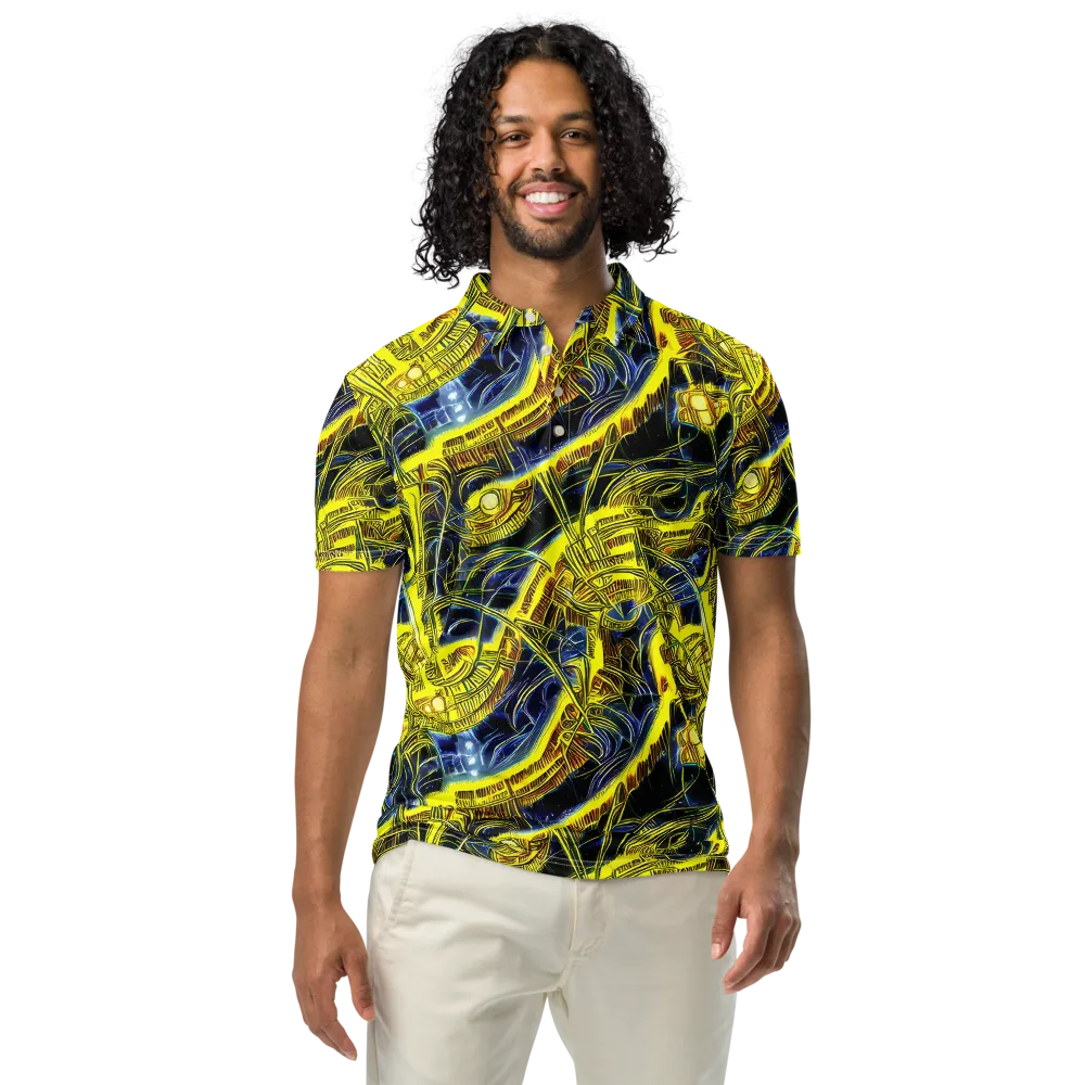 Solar Machine on Men's Slim Fit Polo Shirt — Front