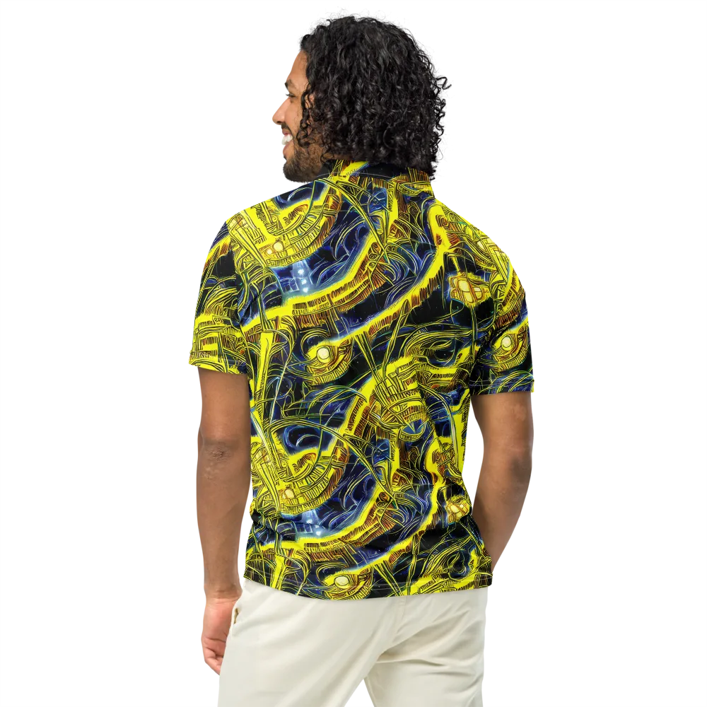 Solar Machine on Men's Slim Fit Polo Shirt — Back