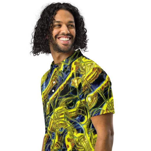 Solar Machine on a Men's Slim Fit Polo Shirt