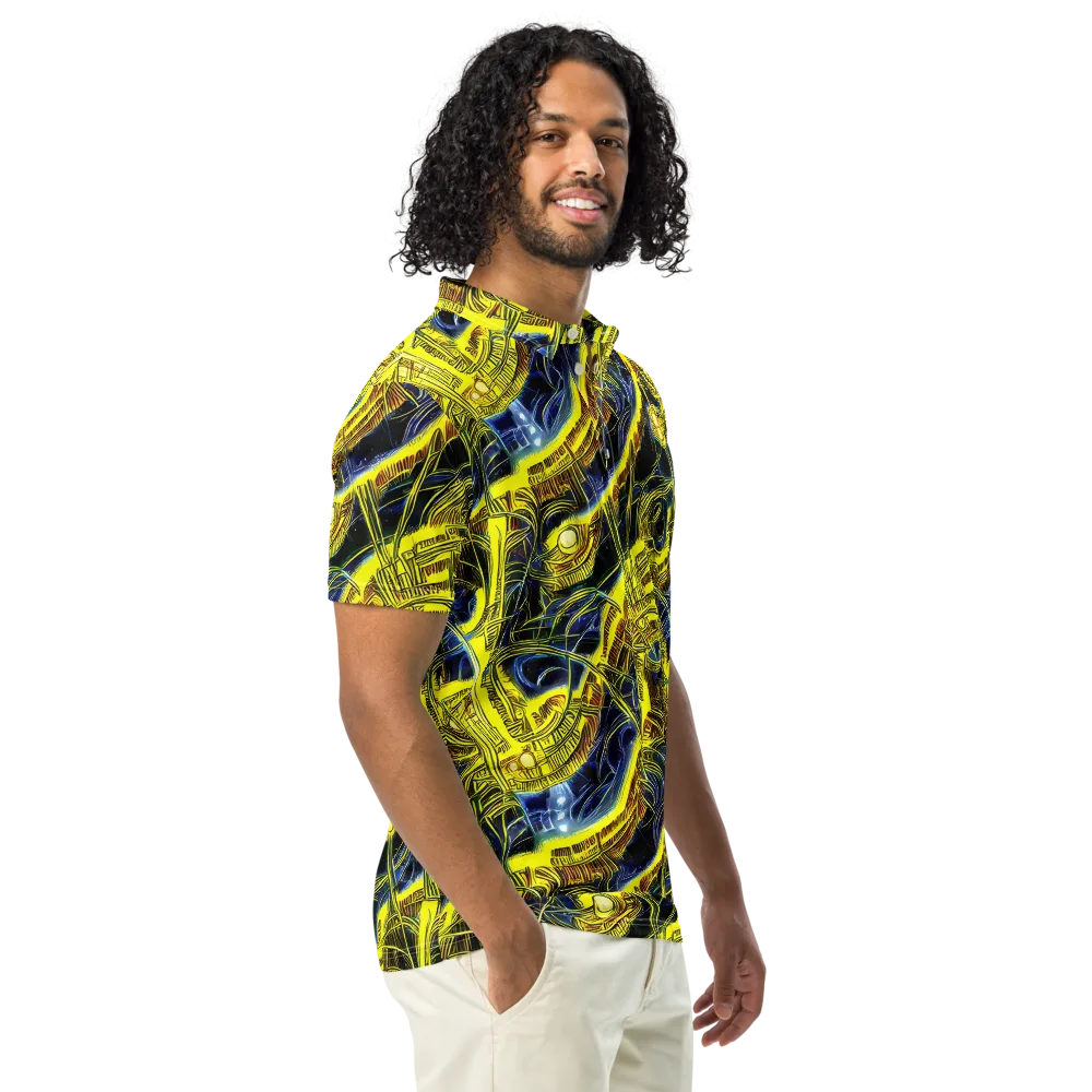 Solar Machine on Men's Slim Fit Polo Shirt — Right Front