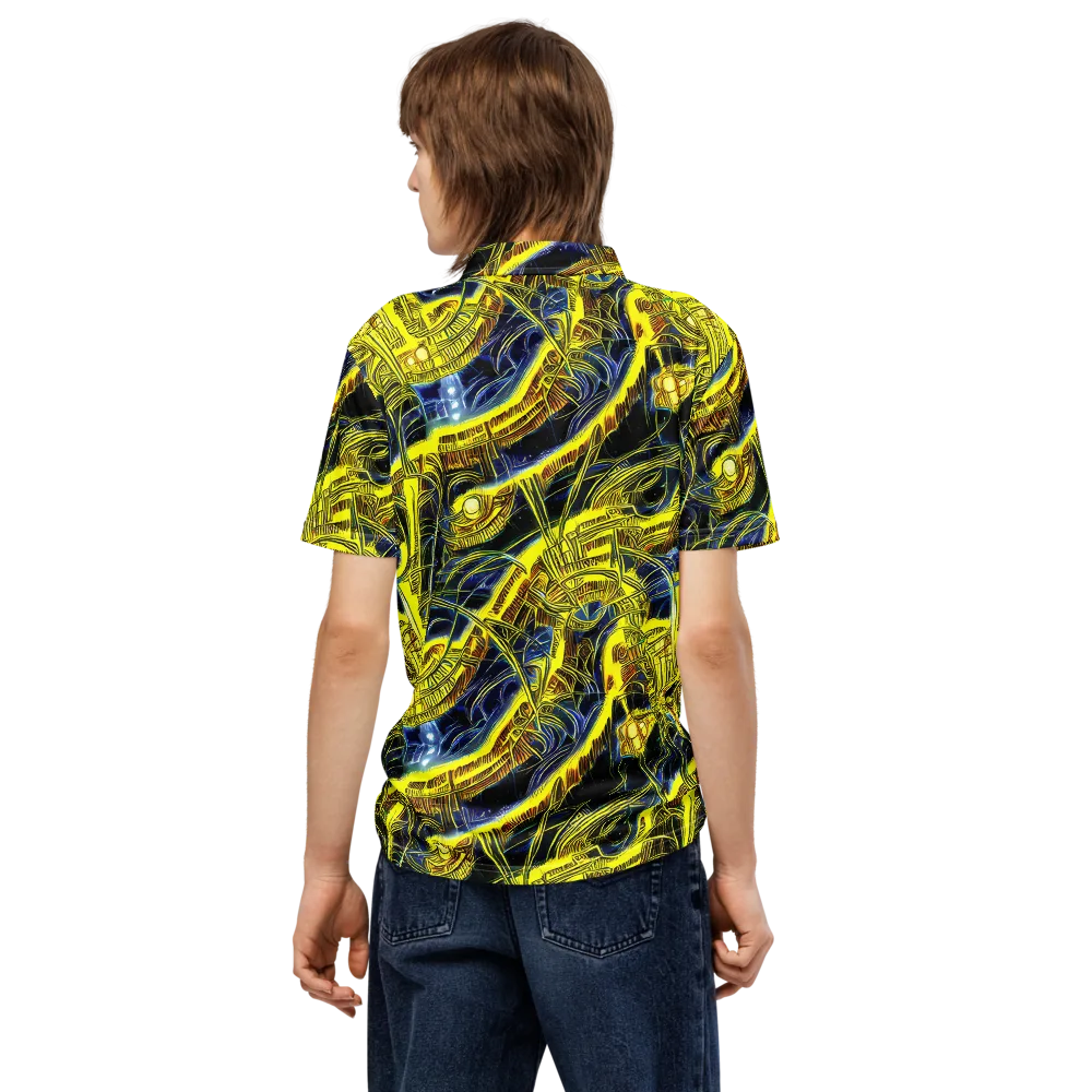 Solar Machine on Men's Slim Fit Polo Shirt — Back