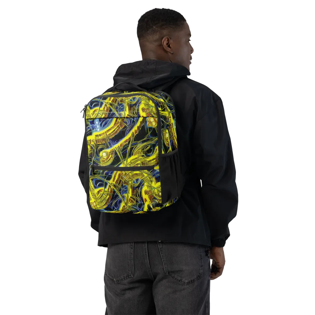 Solar Machine on Utility Backpack — Back