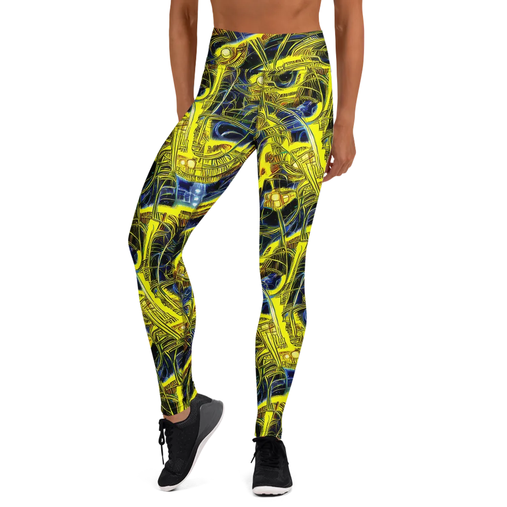 Solar Machine on Yoga Leggings — Front