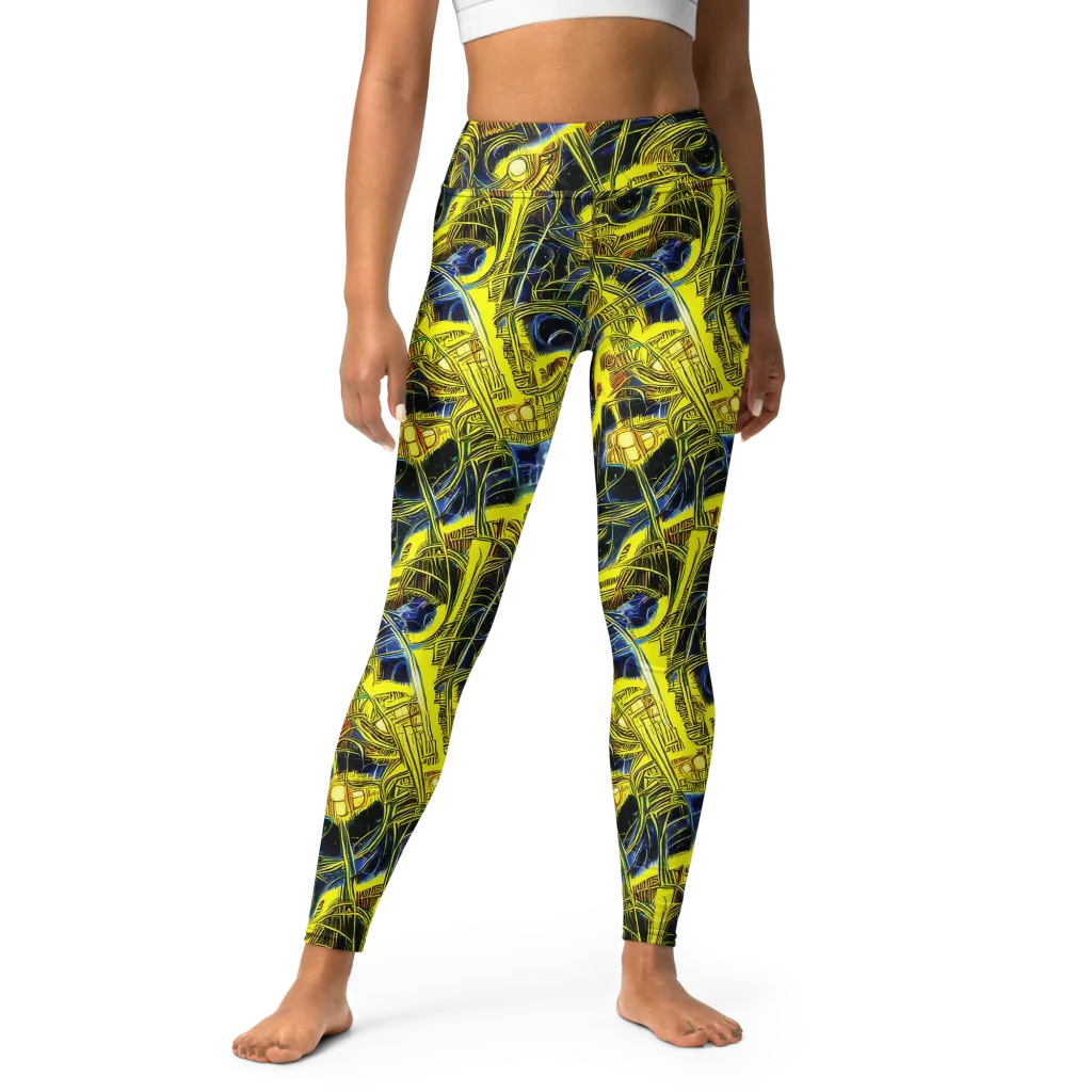 Solar Machine on Yoga Leggings — Front