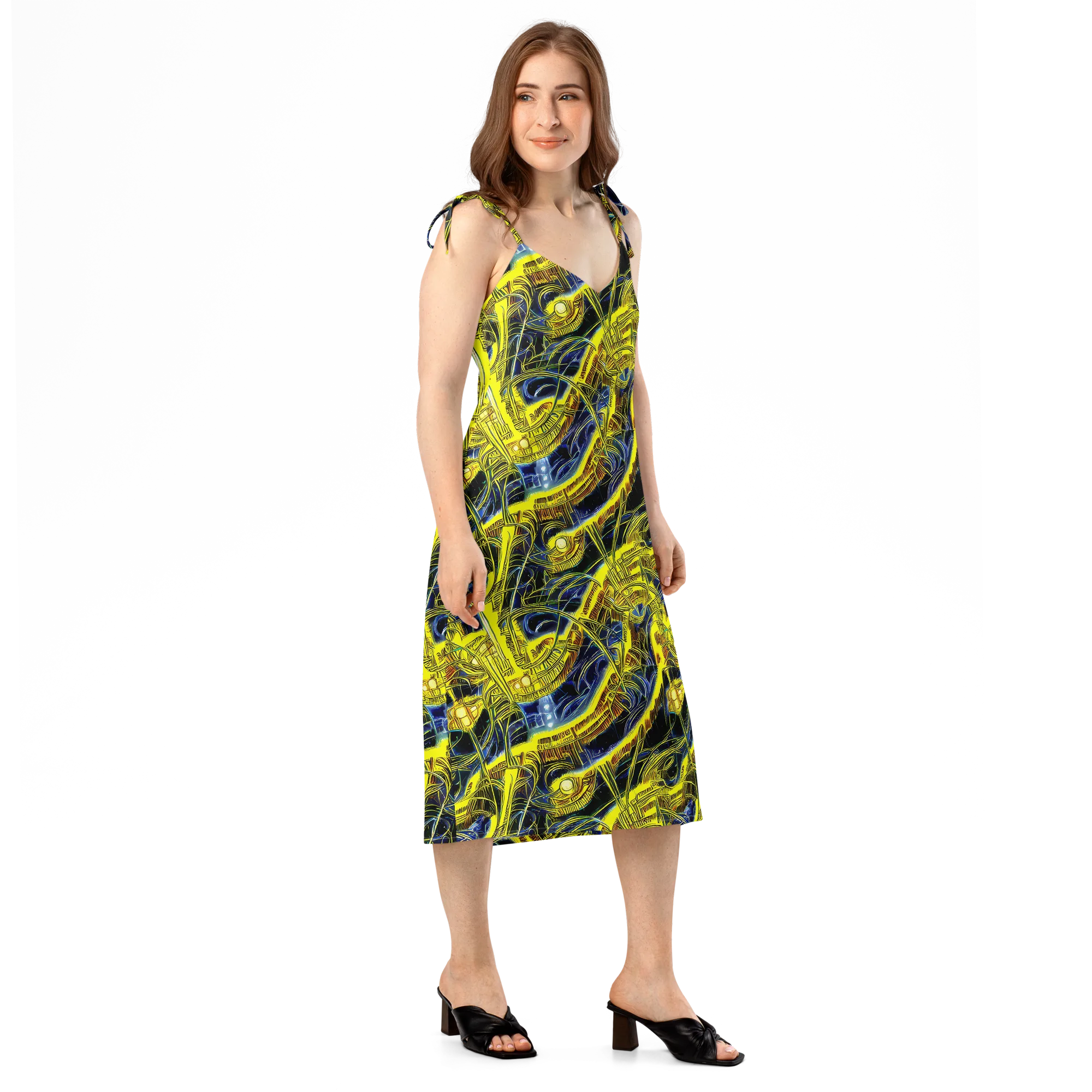 Solar Machine on Slip Dress — Right Front