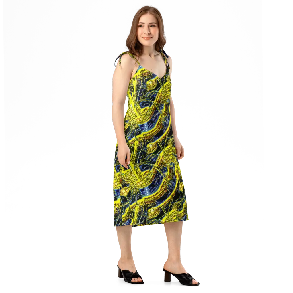 Solar Machine on Slip Dress — Right Front
