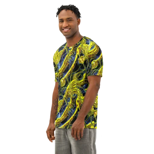 Solar Machine on a Men's Cotton Crew Neck T-Shirt