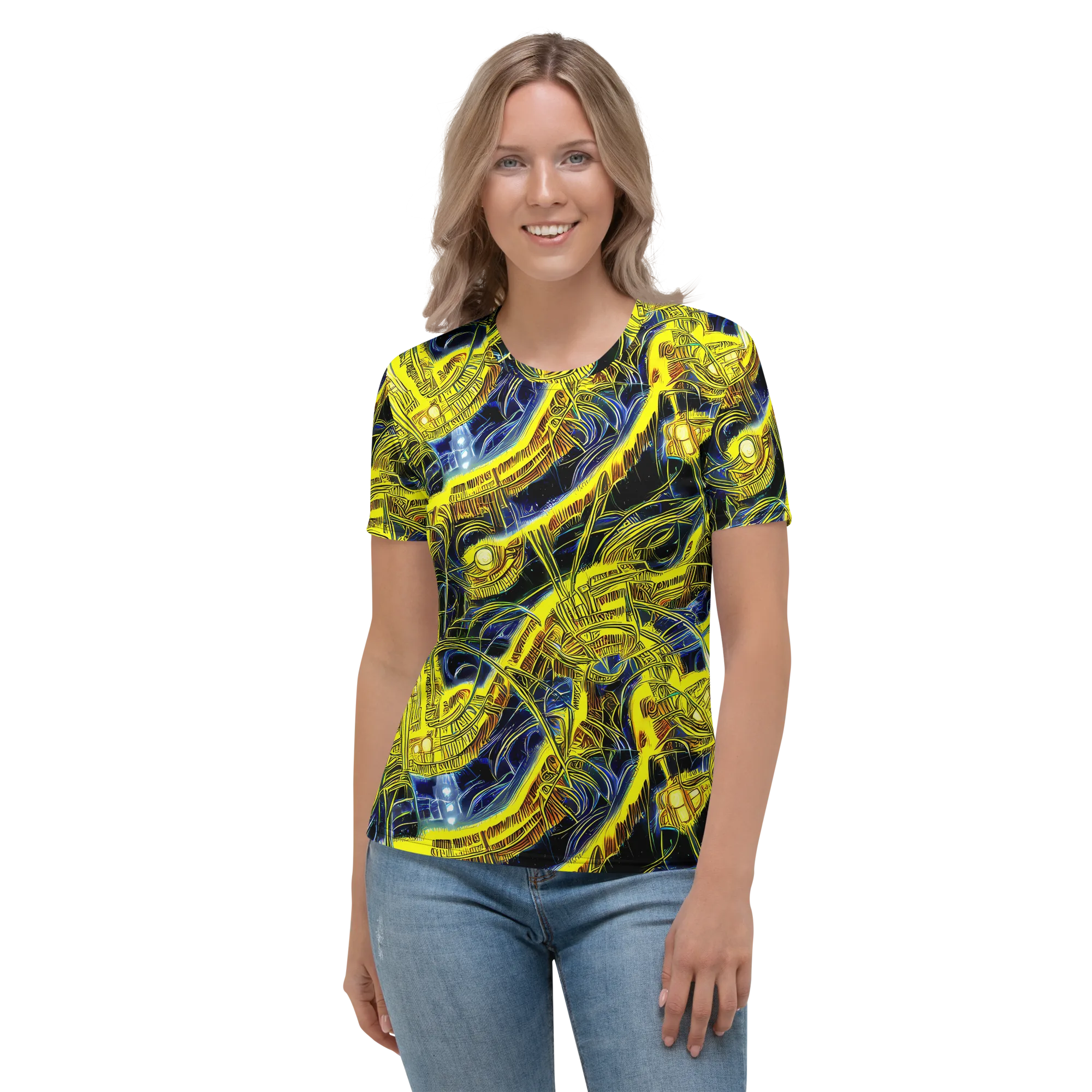 Solar Machine on Women's Crew Neck T-Shirt — Front