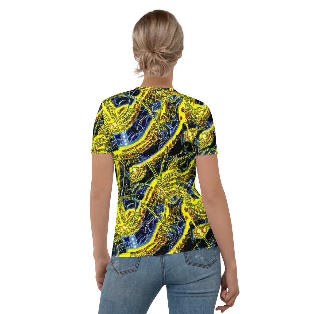 Solar Machine on Women's Crew Neck T-Shirt — Back