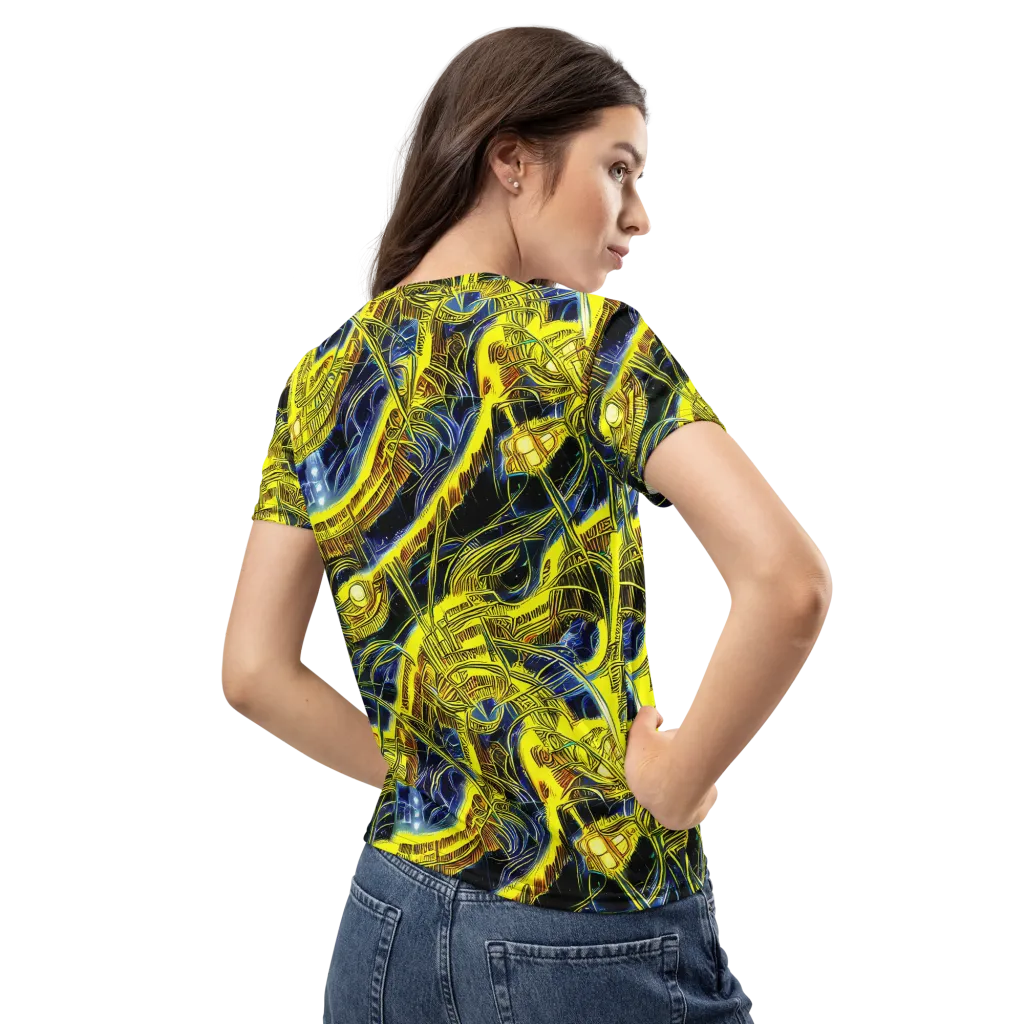 Solar Machine on Women's Crew Neck T-Shirt — Back