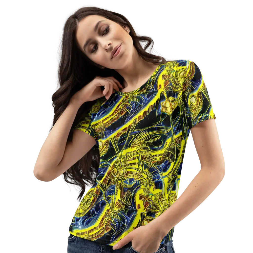Solar Machine on Women's Crew Neck T-Shirt — Left Front