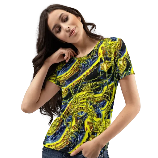 Solar Machine on a Women's Crew Neck T-Shirt