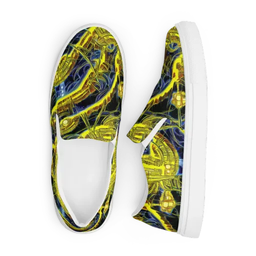 Solar Machine on a Men's Slip-On Canvas Shoes