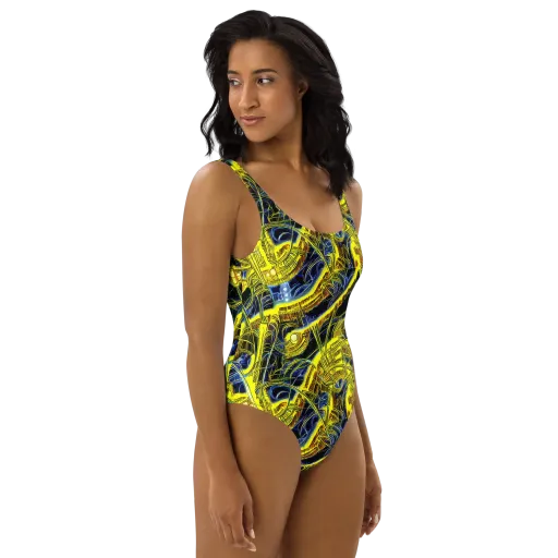 Solar Machine on a One-Piece Swimsuit