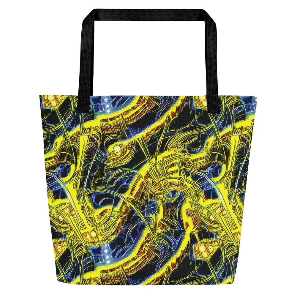 Solar Machine on Large Tote Bag W/ Pocket — Front
