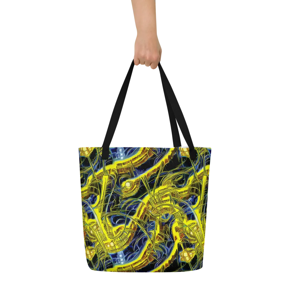 Solar Machine on Large Tote Bag W/ Pocket — Front