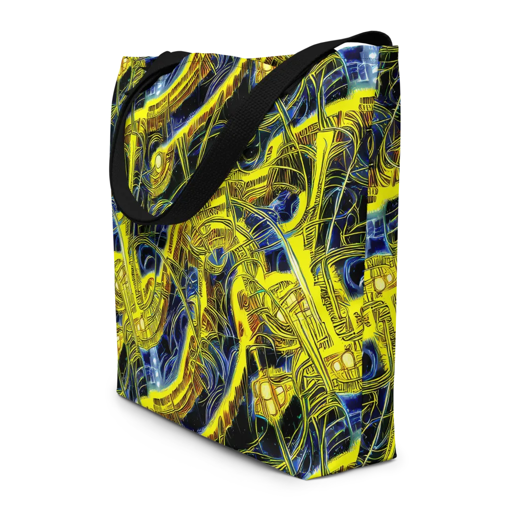 Solar Machine on Large Tote Bag W/ Pocket — Front