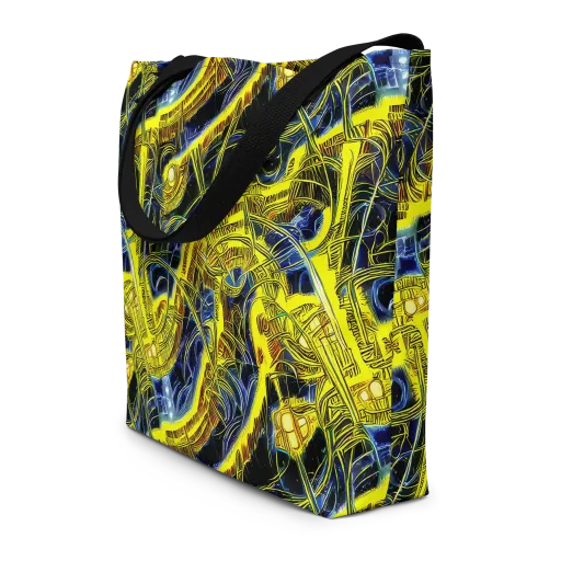 Solar Machine on a Large Tote Bag W/ Pocket