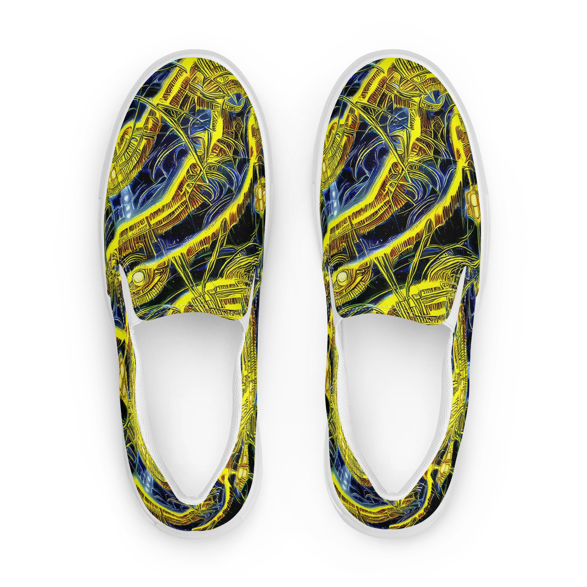 Solar Machine on Women's Slip-On Canvas Shoes — Front