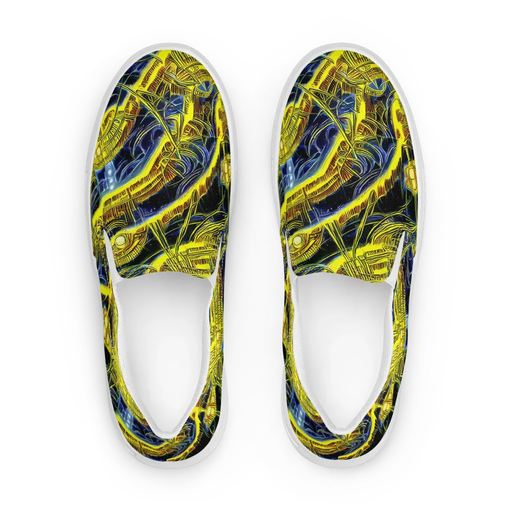 Solar Machine on Women's Slip-On Canvas Shoes — Front