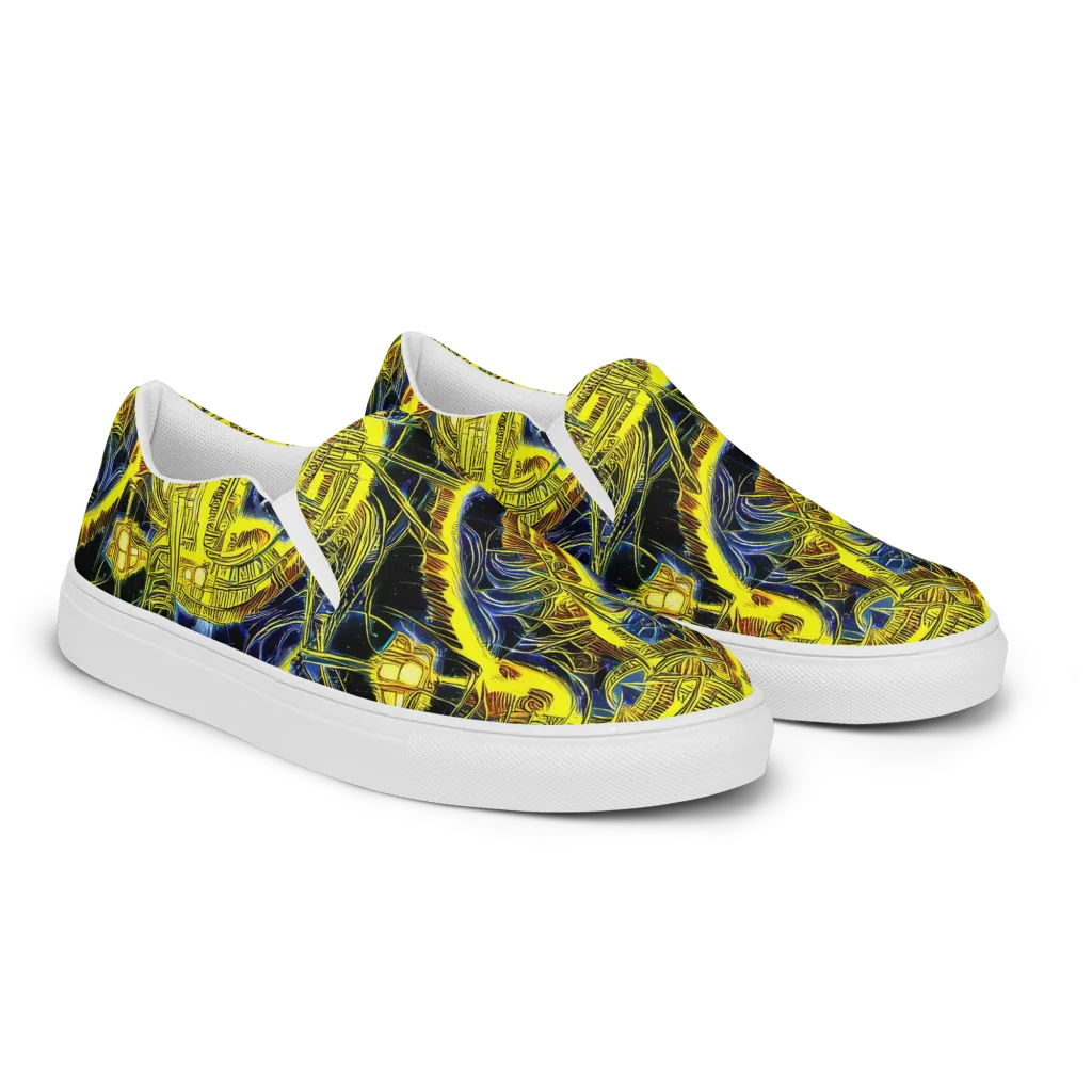 Solar Machine on Women's Slip-On Canvas Shoes — Right Front