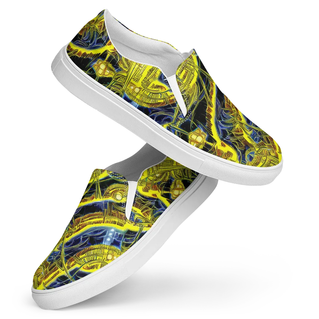 Solar Machine on Women's Slip-On Canvas Shoes — Front