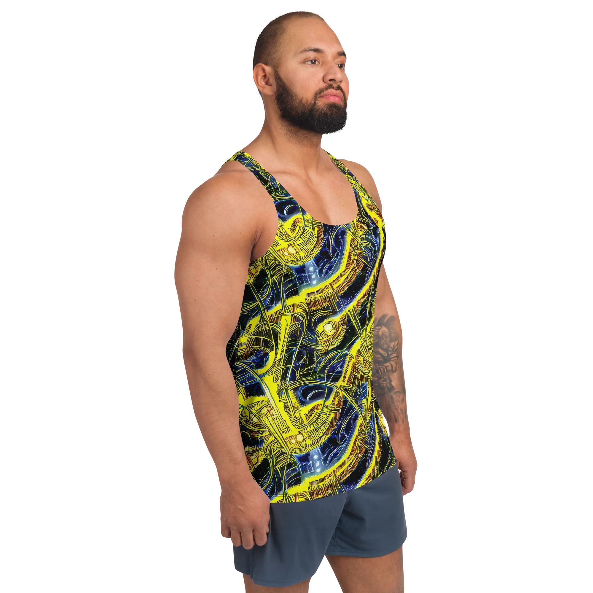 Solar Machine on Men's Tank Top — Right Front