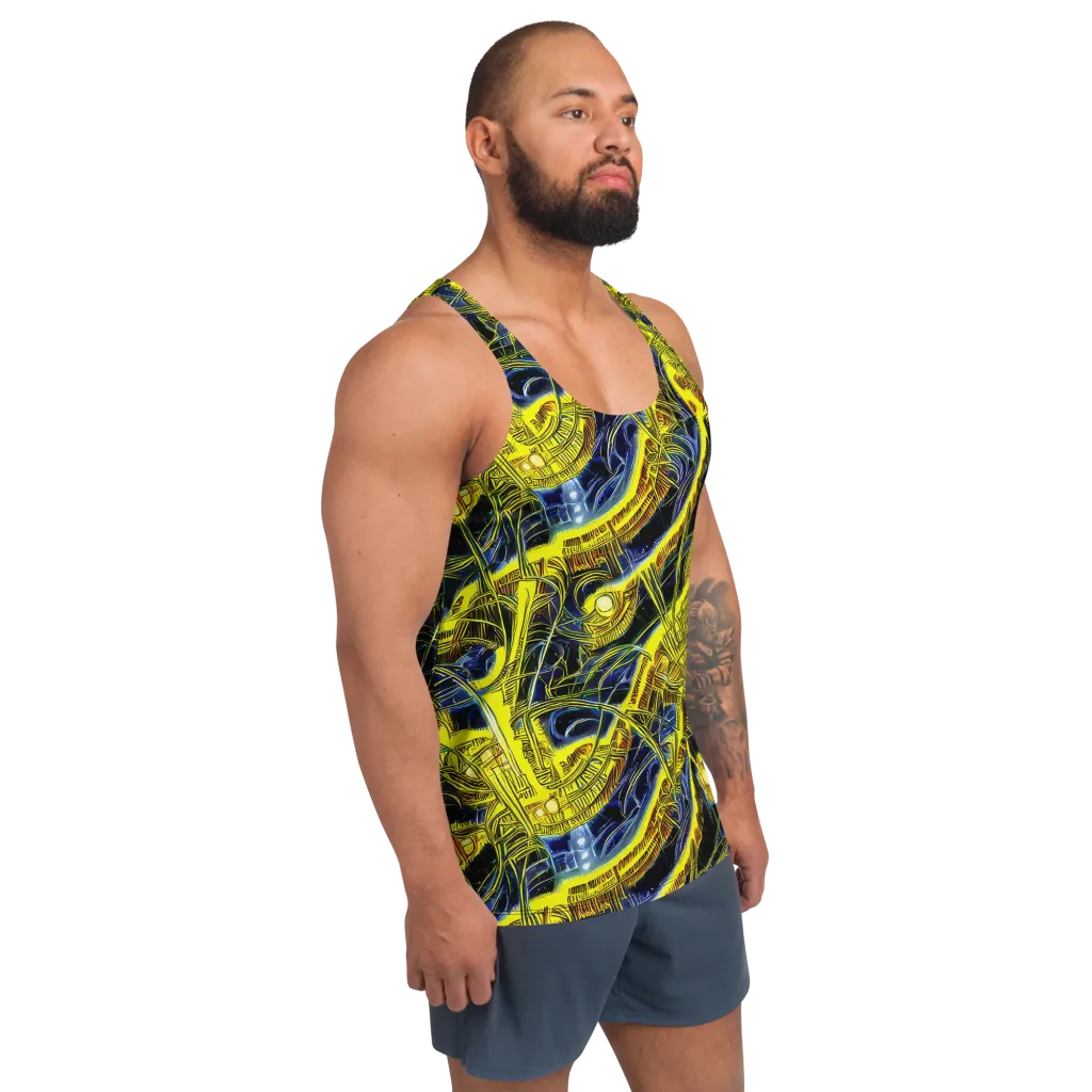 Solar Machine on Men's Tank Top — Right Front