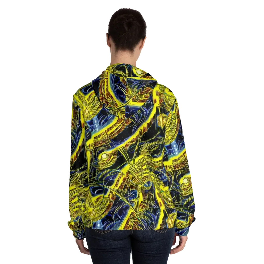 Solar Machine on Women's Full-Zip Hoodie — Back On Person