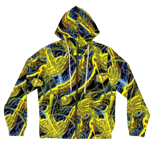 Solar Machine on a Women's Full-Zip Hoodie