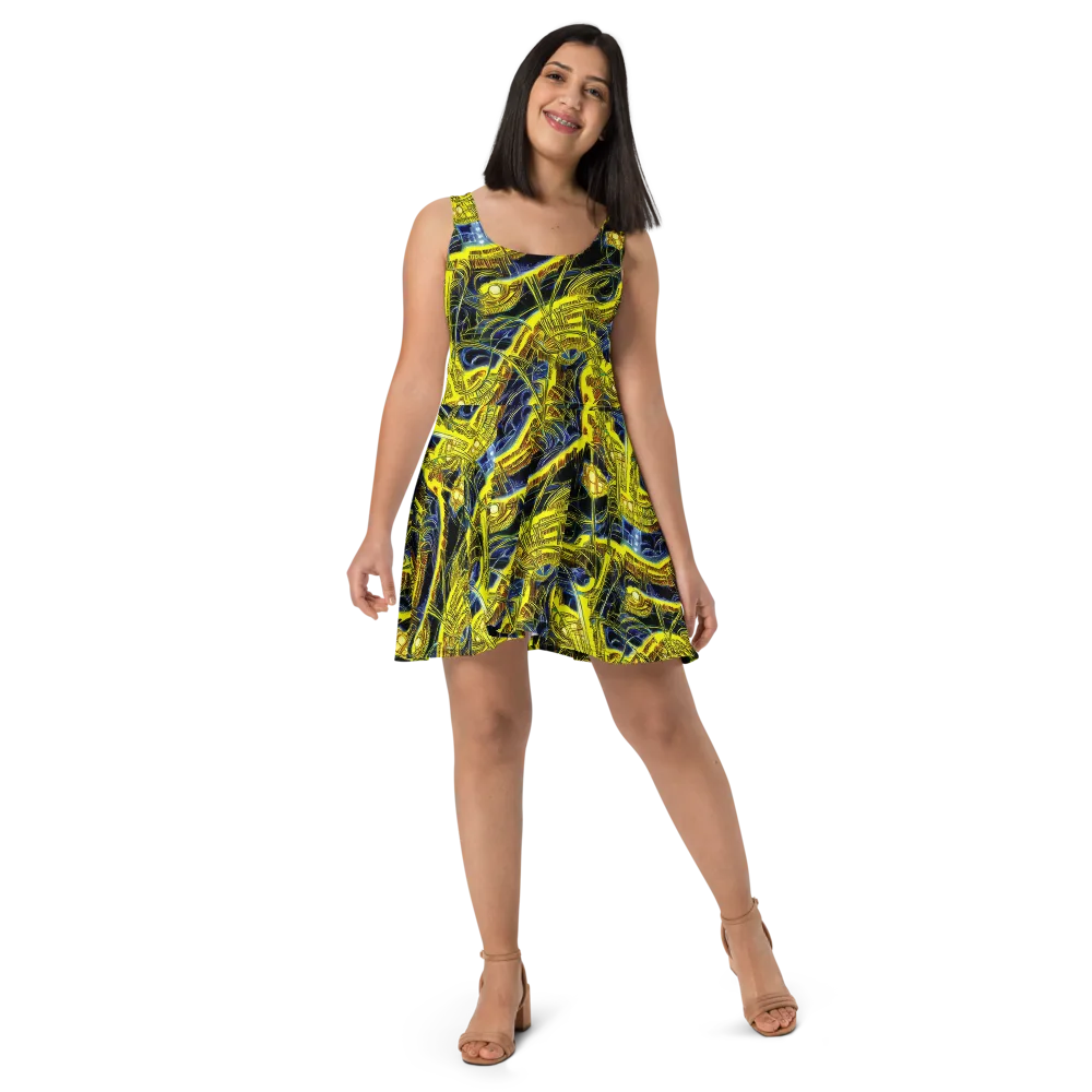 Solar Machine on Skater Dress — Front