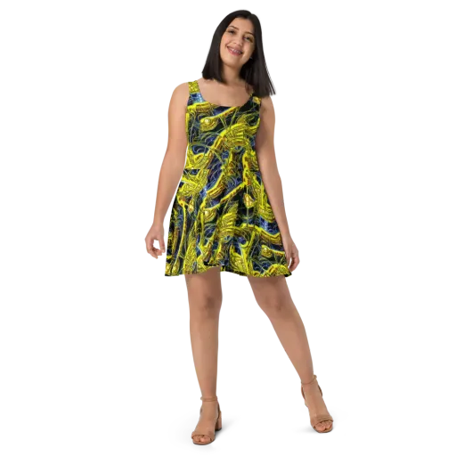 Solar Machine on a Skater Dress